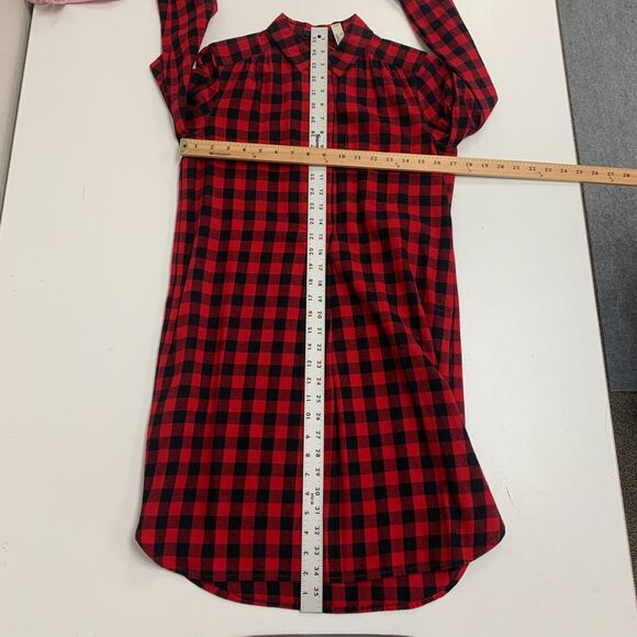 Madewell Flannel Latitude Shirt Dress Womens XS Extra Small Buffalo Plaid Cotton - Picture 9 of 14